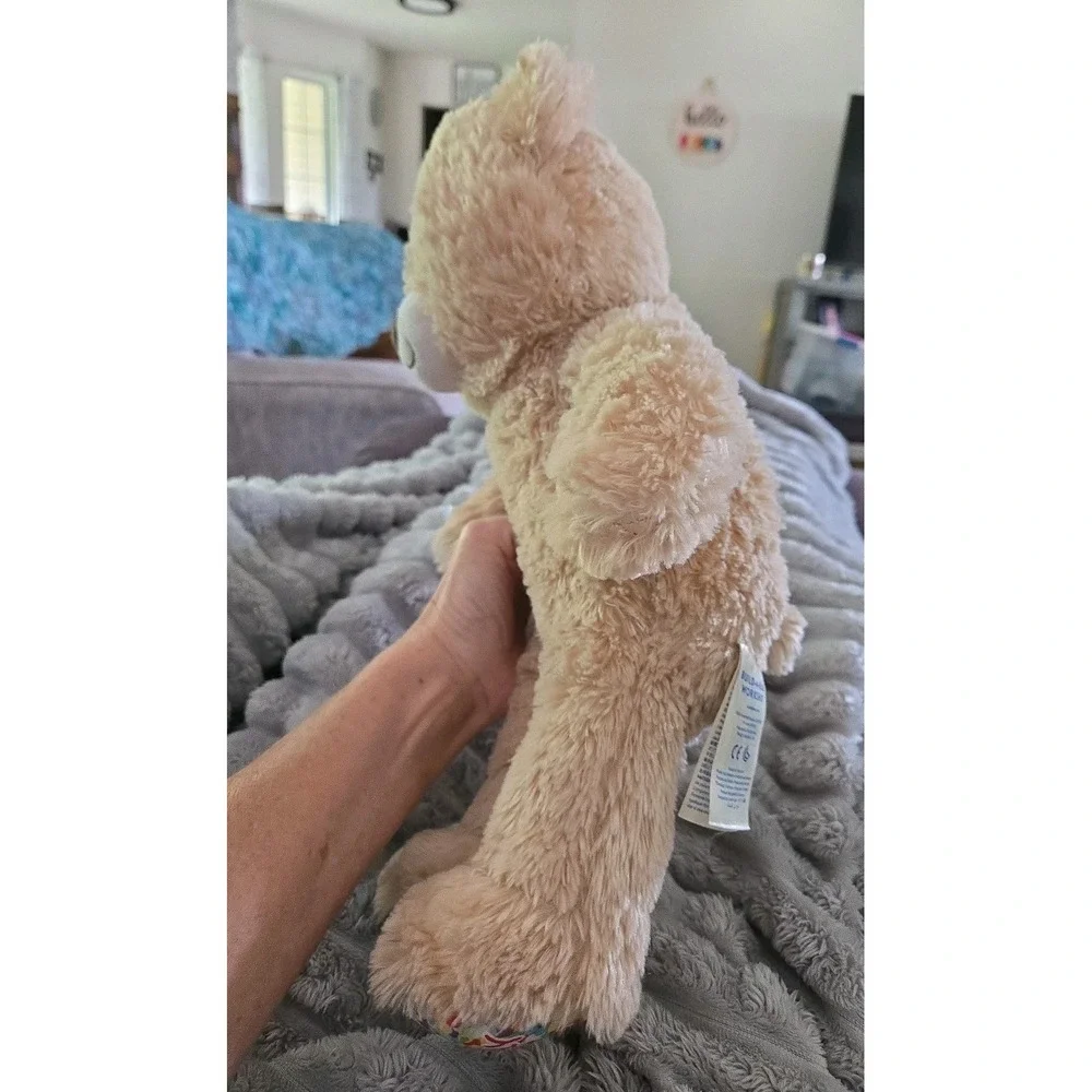 Build-A-Bear Workshop Birthday Treat Bear Tan Plush Confetti Feet Happy Birthday